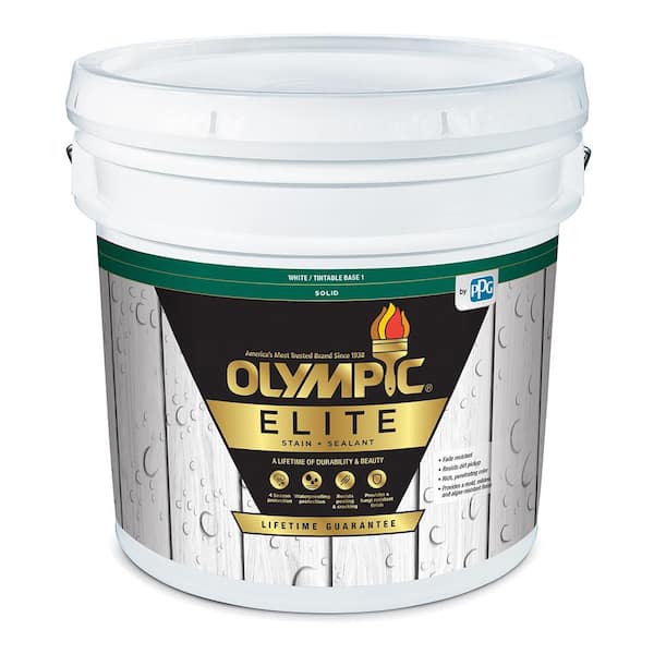 Olympic Elite 3 gal. Base 1 Solid Advanced Exterior Stain and Sealant in One