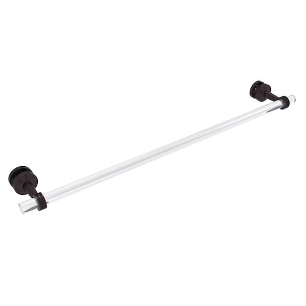Allied Brass Pacific Beach Collection 30 in. Over-the-door Single Towel Bar in Antique Bronze with Dotted Accents
