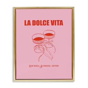 Live Well and Travel Often by House of Lulu Gold Floater Frame Food Graphic Art Print 21 in. x 17 in.