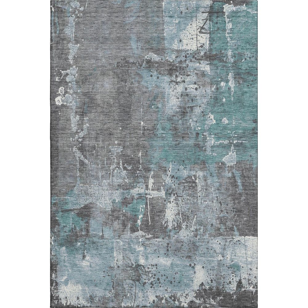 Mayfield Premium Machine Washable Abstract AMF1839 Teal 10 ft. x 14 ft. Area Rug price history on PriceWatchPro