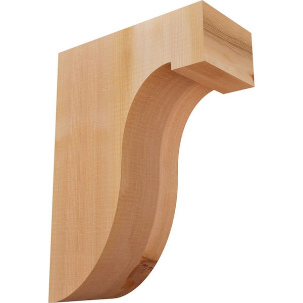 Ekena Millwork 5-1/2 in. x 12 in. x 16 in. Western Red Cedar Del Monte Smooth Corbel