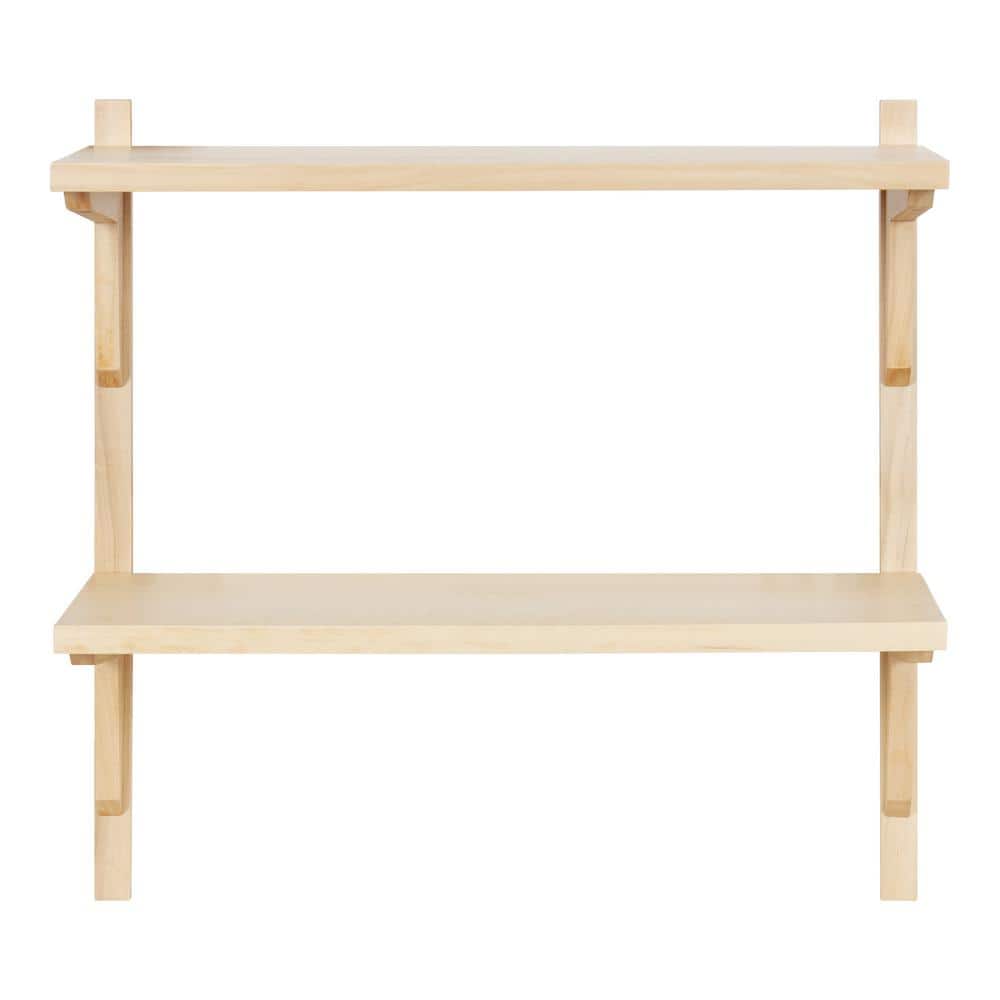 Meridien 24" Natural Poplar Floating Wall Shelf
