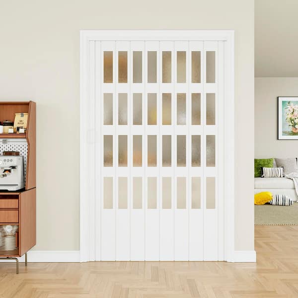ARK DESIGN 36 in. x 80 in. White 3-Lite Frosted Acrylic Panel With