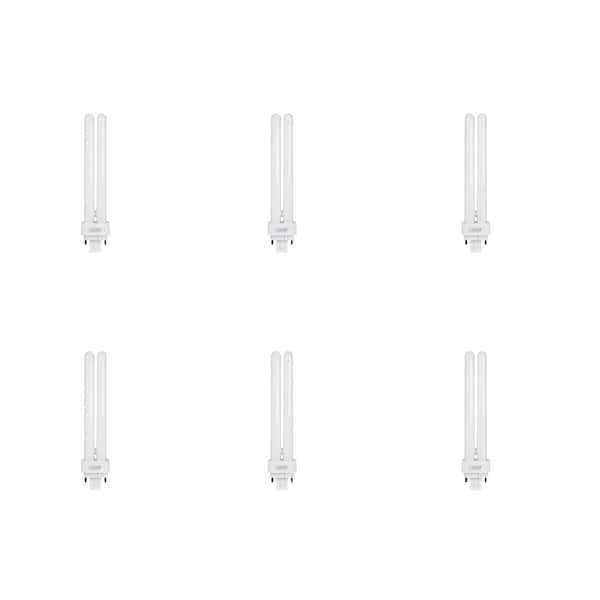 Feit Electric 26W Equiv PL CFLNI Quad Tube 4-Pin Plug-in G24Q-3 Base Compact Fluorescent CFL Light Bulb, Soft White 2700K (6-Pack)