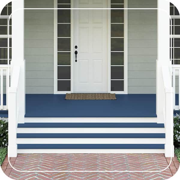 5 gal. #M520-7 Admiral Blue Textured Low-Lustre Enamel Interior/Exterior Porch and Patio Anti-Slip Floor Paint