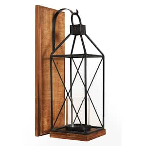 Candle Sconce, Decorative Hanging Candle Lantern with Windproof Glass Holder