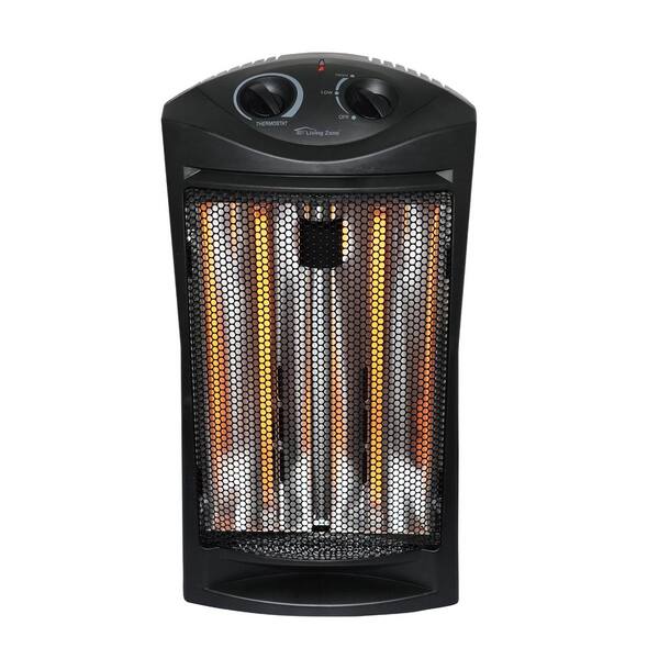 1500-Watt Black Electric Tower Quartz Infrared Space Heater with 