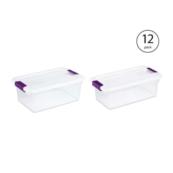 Sterilite 15 and 6 qt. ClearView Latch Storage Bin Containers