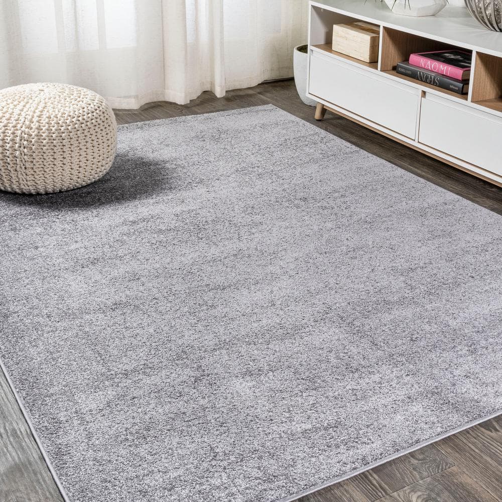 Haze Solid Low-Pile Gray 5 ft. x 8 ft. Area Rug