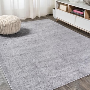 Haze Solid Low-Pile Gray 8 ft. x 10 ft. Area Rug