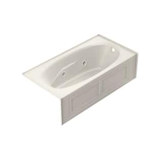 AMIGA 72 in. x 36 in. Whirlpool Bathtub with Right Drain in Oyster
