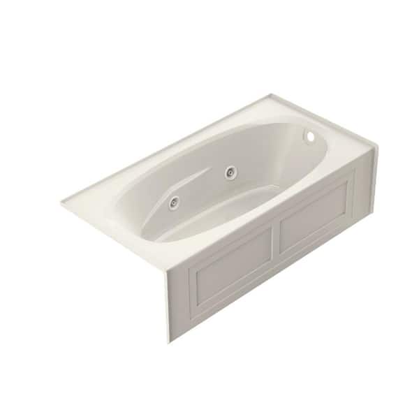 JACUZZI AMIGA 72 in. x 36 in. Whirlpool Bathtub with Right Drain in Oyster