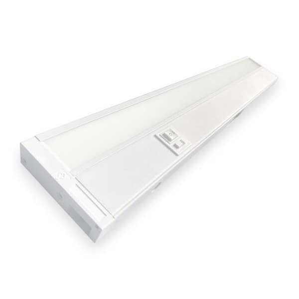 12 in. Hardwired White Integrated LED Dimmable Under Cabinet Light