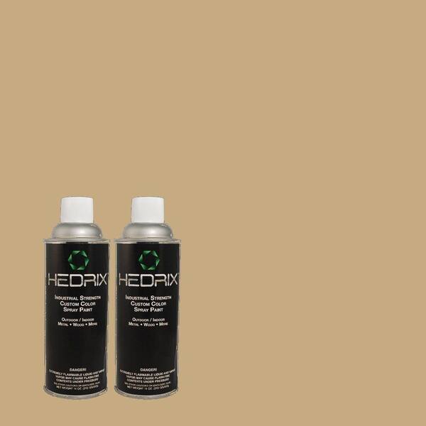 Hedrix 11 oz. Match of 710D-4 Harvest Brown Semi-Gloss Custom Spray Paint (2-Pack)