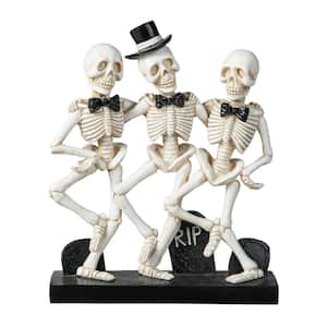 10.50 in. H Halloween Polyresin Dancing Skeleton Table Decor