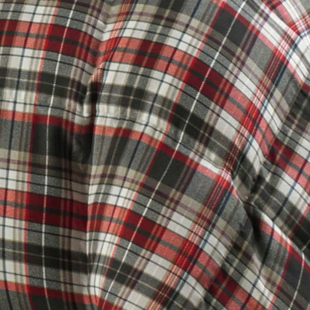 Astoria Red and Slate Plaid Cotton Comforter Set
