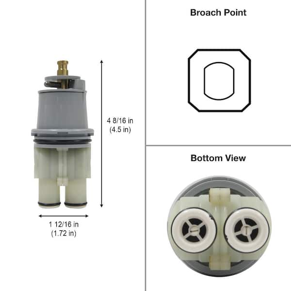 4 1/2 in. B-19 Broach Single Lever Cartridge for Delta Replaces RP46074