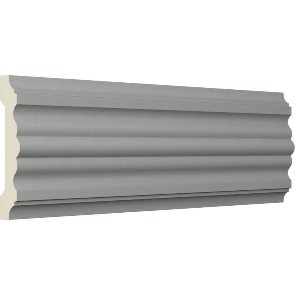 Gray Primed Polyurethane Geometric Chair Rail Moulding Sample