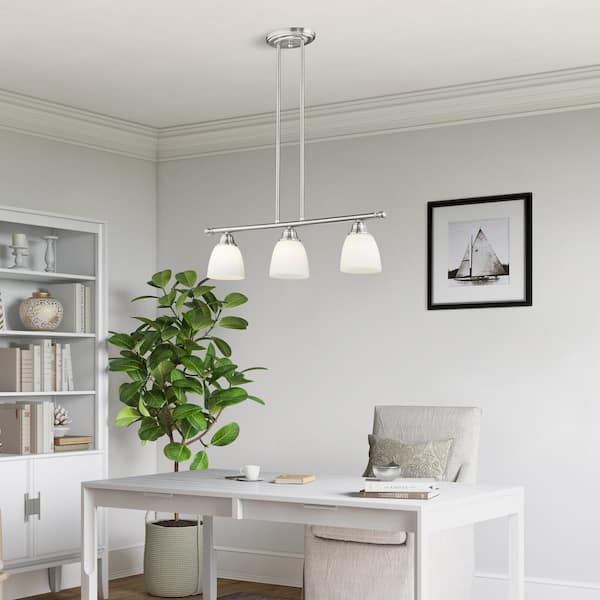 Somerville 3 Light Brushed Nickel Linear Chandelier