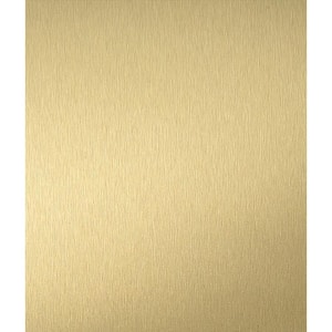 Take Home Sample - 3 in. x 5 in. Laminate Sheet in Aluminum with Brushed Brass Finish