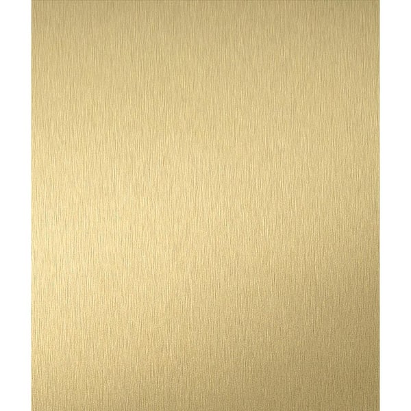 FROM PLAIN TO BEAUTIFUL IN HOURS Take Home Sample - 3 in. x 5 in. Laminate Sheet in Aluminum with Brushed Brass Finish