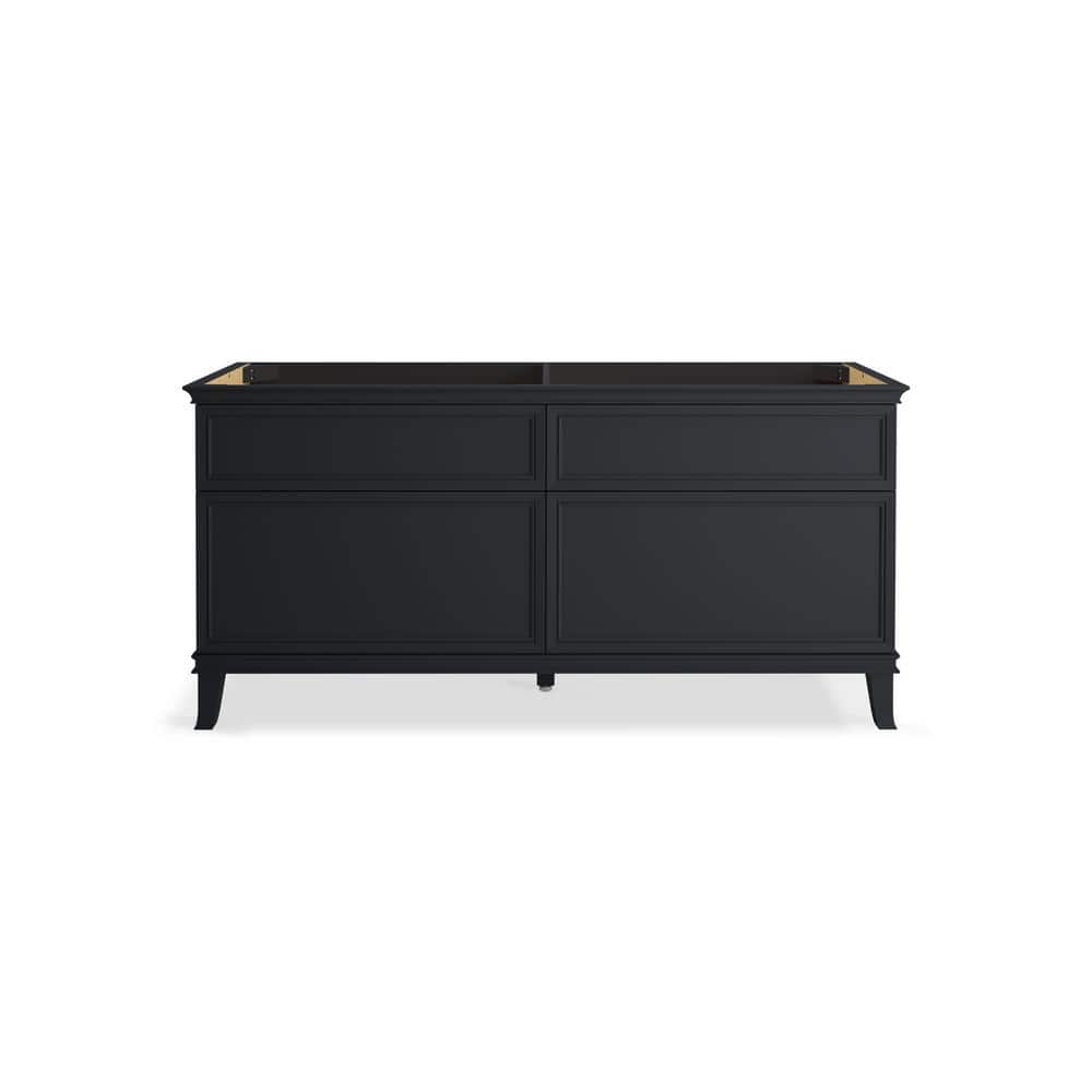 Slate Grey 72-Inch Solid Wood Freestanding Bathroom Vanity Cabinet