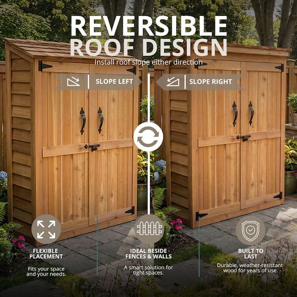 Outdoor Living Today 4 ft. W x 2 ft. D Wood Garden Storage Shed (8