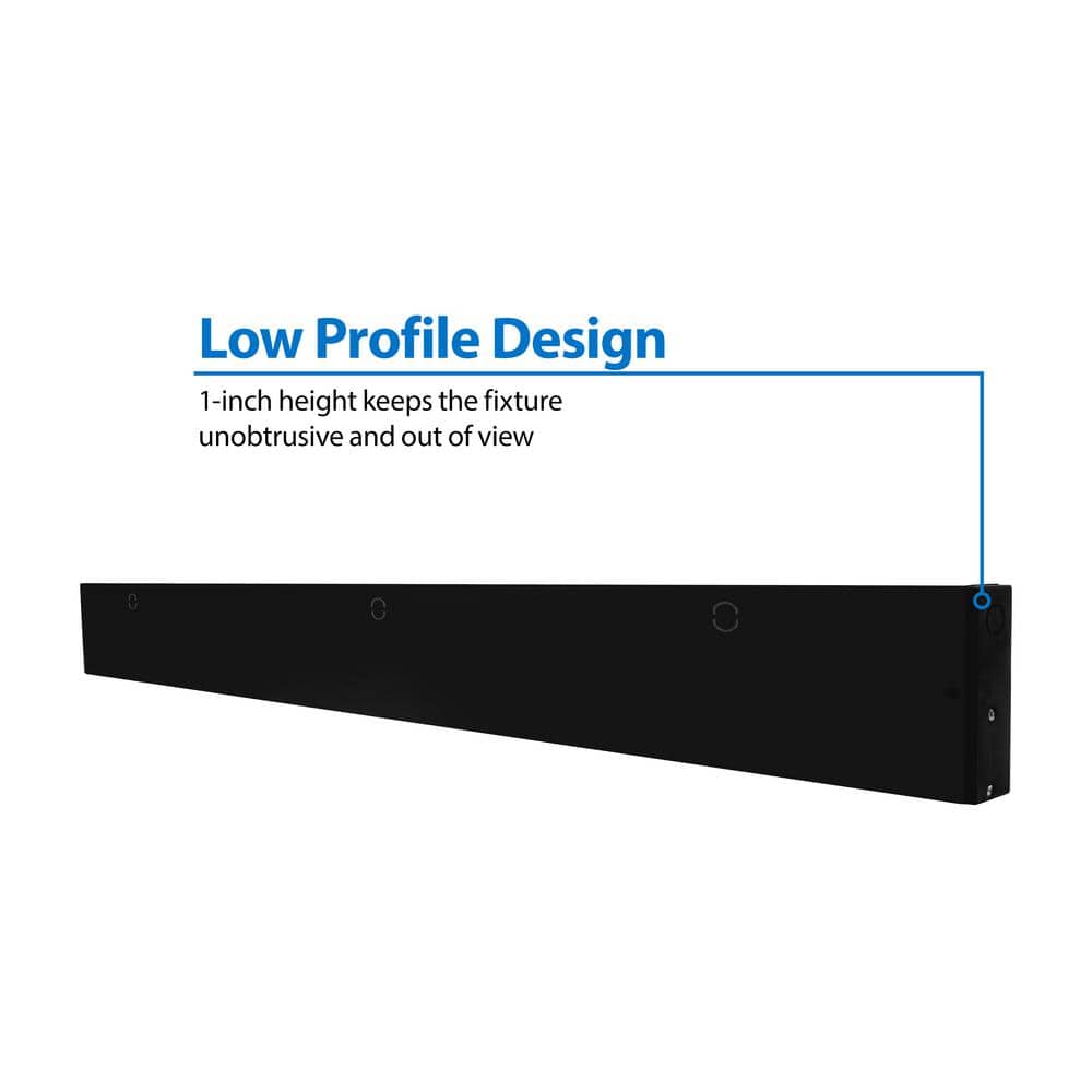 Nicor 40-Inch Black LED Under Cabinet Light Bar