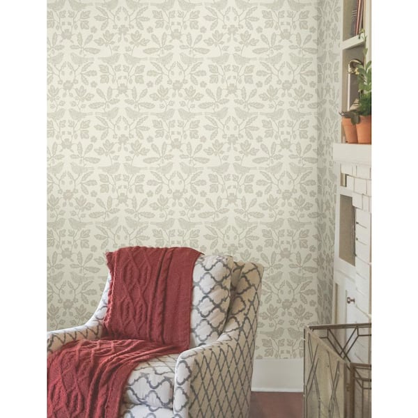 Wicker Sparrow and Oak Paper Peel and Stick Matte Wallpaper