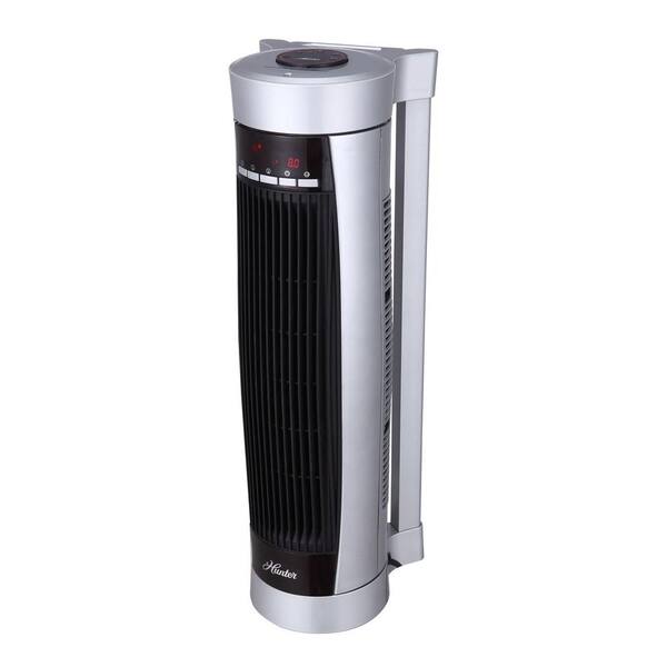 Hunter 1500-Watt Oscillating Digital Ceramic Heater with Remote Control