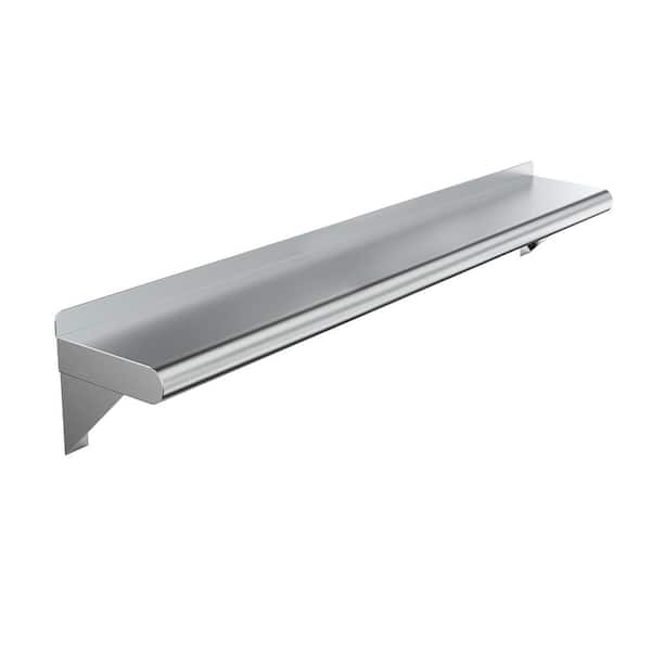AMGOOD 6 in. x 36 in. Stainless Steel Wall Shelf. Kitchen, Restaurant, Garage, Laundry, Utility Room Metal Shelf with Brackets