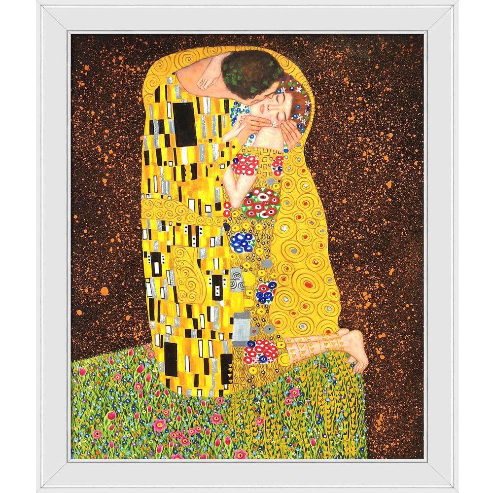 LA PASTICHE The Kiss (Full view) by Gustav Klimt Gallery White Framed ...