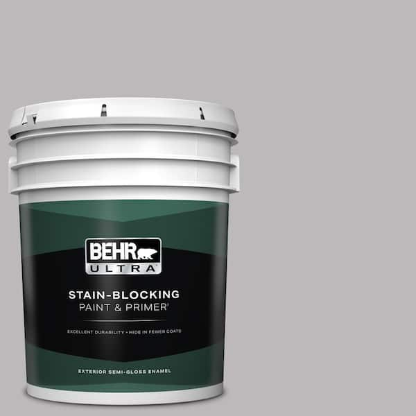 BEHR ULTRA 5 gal. #PPU16-10 French Lilac Semi-Gloss Enamel Exterior Paint & Primer