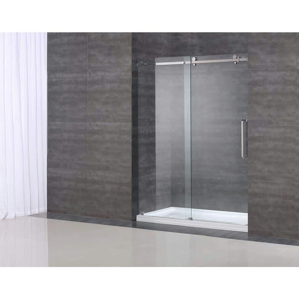 Moselle 48'' x 77.5'' Frameless Clear Tempered Glass Shower Door