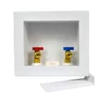 Quadtro 1/2 in. x 1/2 in. PEX Compatible Washing Machine Outlet Box with 1/4 Turn Valves
