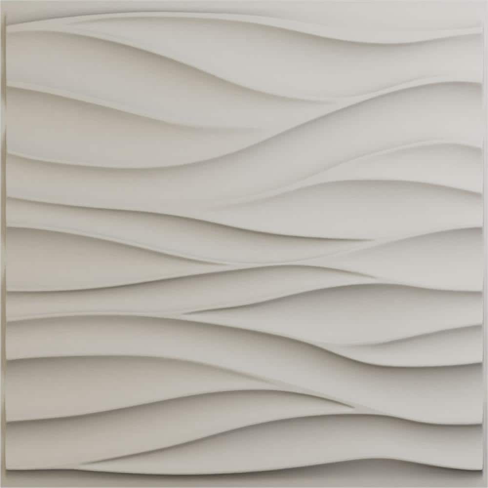 19-5/8-in W x 19-5/8-in H Ripple EnduraWall Decorative 3D Wall Panel Satin Blossom White price history on PriceWatchPro
