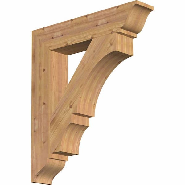 Ekena Millwork 5.5 in. x 34 in. x 30 in. Western Red Cedar Balboa Traditional Smooth Bracket