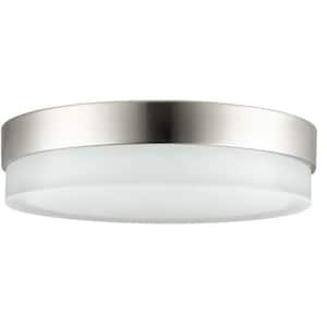 11 in. 1-Light Brushed Nickel Selectable LED Flush Mount