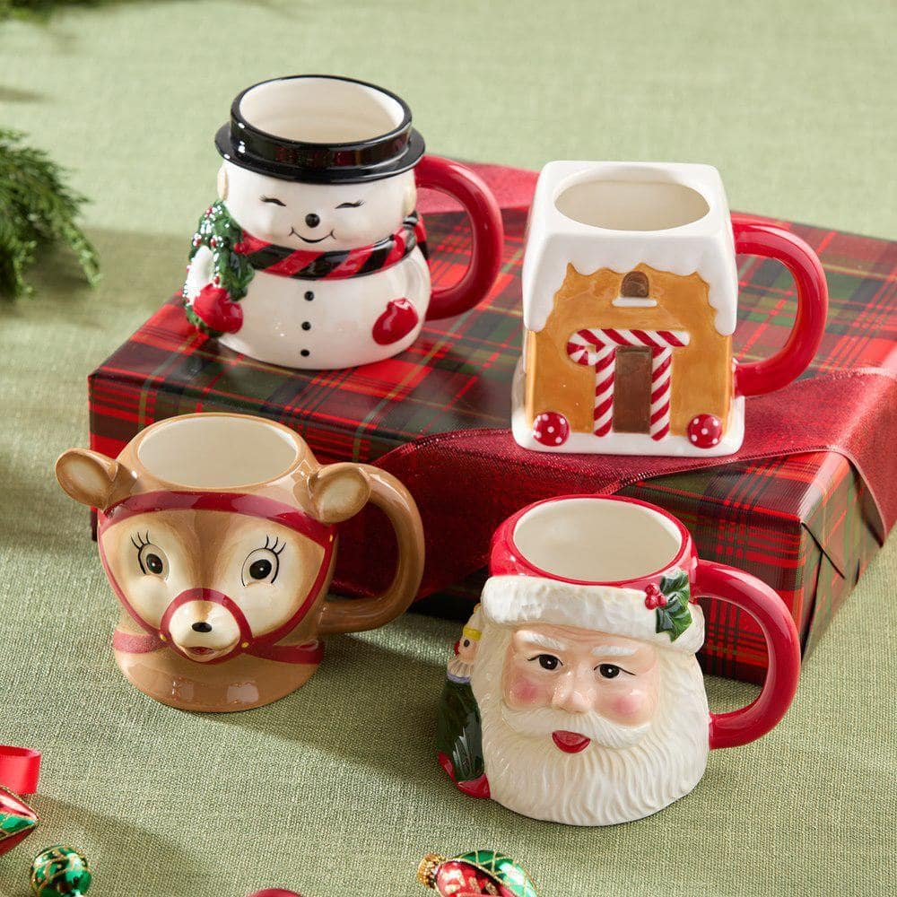 Certified International Santa's Retro Christmas 16 oz. Assorted