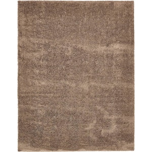 Studio Solid Shag Brown 9' 0 x 12' 0 Area Rug