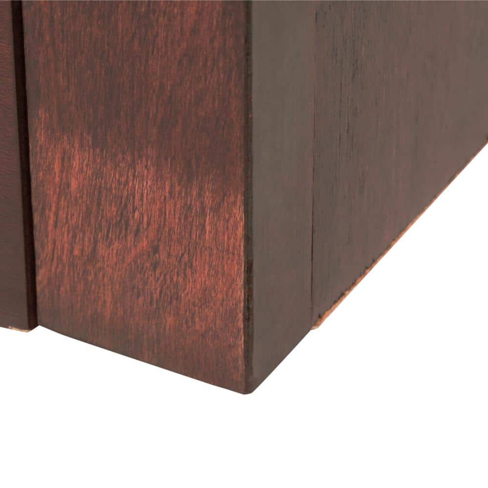 Eco-Friendly Cherry Wood Double Wide Adjustable Bookcase