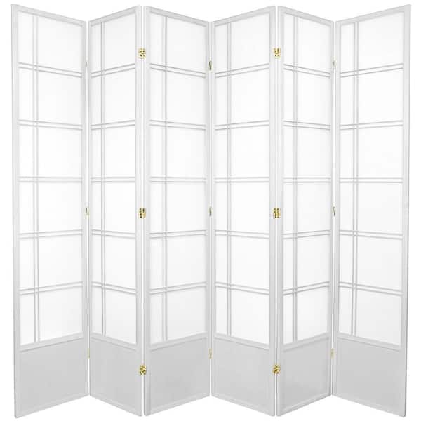 7 ft. White 6-Panel Room Divider