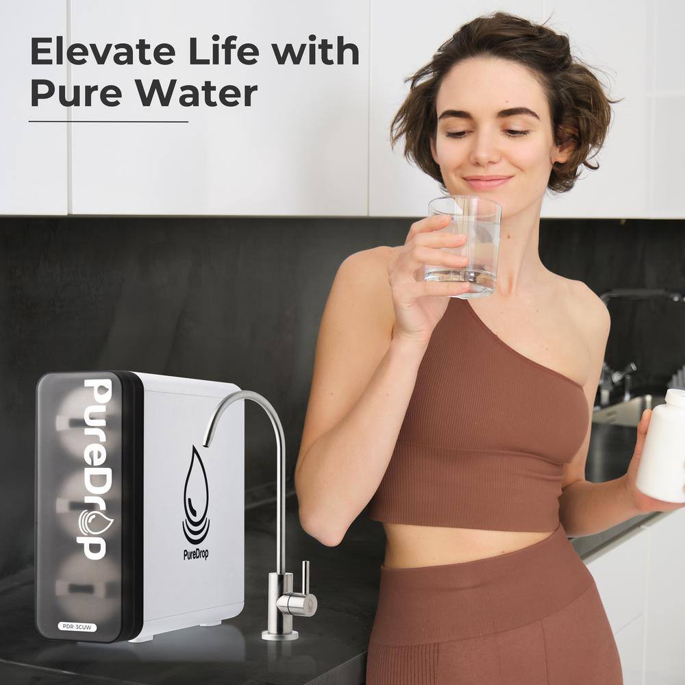 Compact Stainless Steel Under Sink Water Filter System