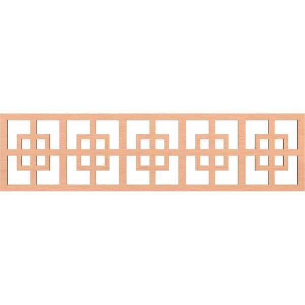 Ekena Millwork Cambridge Fretwork 0.25 in. D x 47 in. W x 12 in. L Alder Wood Panel Moulding