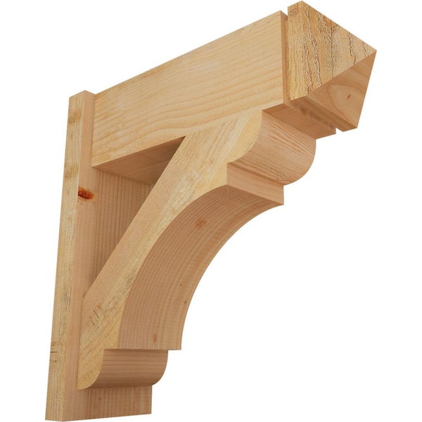 Ekena Millwork 8 in. x 24 in. x 24 in. Olympic Arts and Crafts Rough Sawn Douglas Fir Outlooker