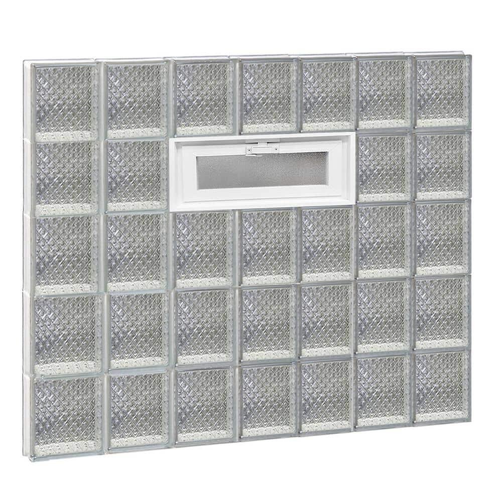 40.25 in. x 38.75 in. x 3.125 in. Frameless Diamond Pattern Vented Glass Block Window price history on PriceWatchPro