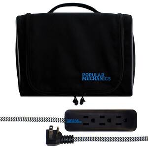 Travel Bag - Charger Tech Accessories Organization Includes 3 Outlet Extension Cable Power Strip