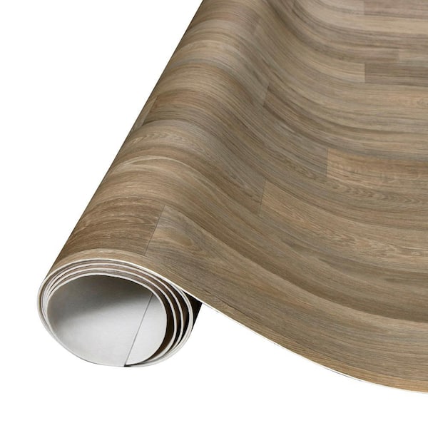 TrafficMaster White Oak Residential Vinyl Sheet Flooring 12 ft. Wide x Cut to Length