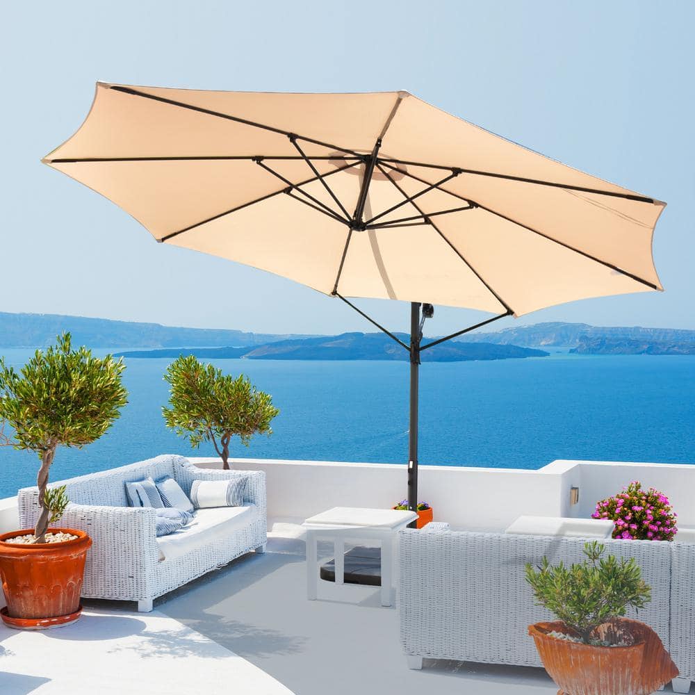 coolaroo 12-ft round cantilever patio umbrella instructions GRAND 11 ft 12 ft Patio with Base, Large Offset Umbrellas for Garden Deck Pool Designed for both style and functionality Kozyard 12' Roma Cantilever Offset