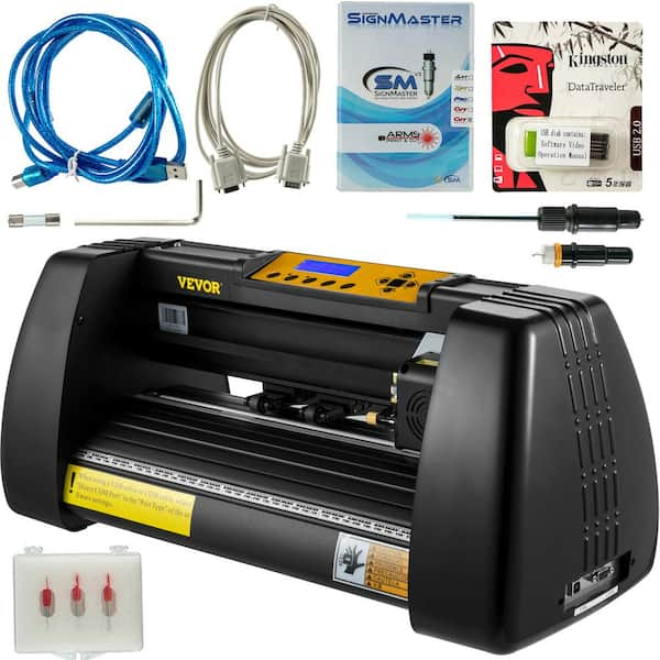 VEVOR 14 in. Vinyl Cutter Machine Label Sign Cutting Plotter Tool Kit ...